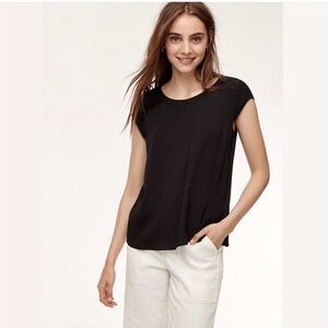 Wilfred Black Cap Sleeve Juliger Blouse